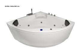 Eckbadewanne in 140 x 140 cm: Whirlpool Badewanne Gunstig Mit 14 Massage Dusen Balboa Fur Bad Innen Supply24