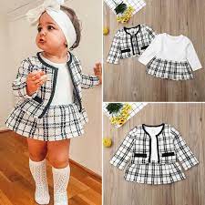 2pcs Autumn Winter Party Kids Clothe Brand Name Pudcoco Style Fashion Material Cotton Material Poly Toddler Girl Outfits Baby Girl Dresses Kids Outfits