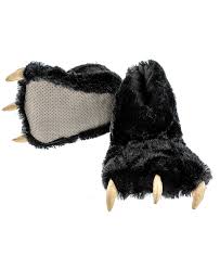 Black Bear Paw Slippers Kids Adults Lazy One