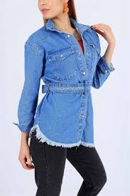 79 95 Tl Kot Kemerli Cepli Mavi Bayan Kot Ceket 25910b Modamizbir 2020 Kot Ceket Mankenler Kotlar