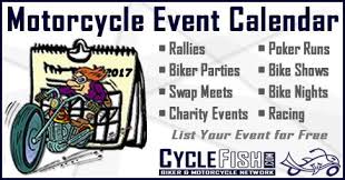 The Cyclefish Motorcycle Event Calendar Is The Most Complete List Of Motorcycle Event Events Including Rallies Sho Motorcycle Events Biker Rallies Biker Party