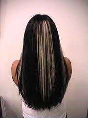 Black White Extensions Platinum Blonde Highlights Hair Celebrity Hair Extensions