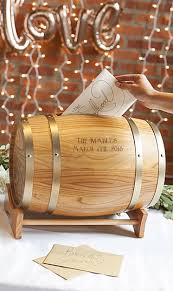 Wood Wine Barrel Gift Cards Holder Personalized Prom Wine Barrel Wedding Card Box Wedding Wedding Cards