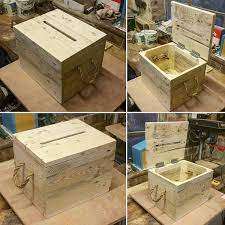 The Reclaimed Pallet Wood Card Box Pallet Wedding Rustic Card Box Wedding Wood Card Box