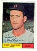 Dave Hillman autographed baseball card (Boston Sox) 1961 Topps #326