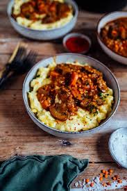 Linsen Pilz Stew Herzhaftes Soulfood Knusperstubchen Rezept Rezepte Linsengerichte Essen