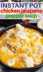 Instant Pot Chicken Jalapeno Popper Soup W Cream Cheese Garnish Is Comfort Creamy Slightly Spicy And Quickly Instant Pot Chicken Chicken Soup Recipes Recipes