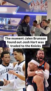 Reunited and it feels so good 😅 #newyork #knicks #jalenbrunson #joshhart  #nba (🎥: capj1344/X)