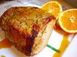 Lomo De Cerdo Asado Con Zumo De Naranja Mostaza Y Miel Pimienta Sal Ajo Vino Blanco Horno Salsa Lomo De Cerdo Asado Cerdo Asado Lomo De Cerdo Al Horno