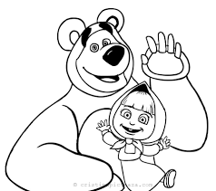 Fise de colorat scufita rosie căutare google coloring pages free coloring pages little red riding hood. Planse De Colorat Cu Masha Si Ursul Cristina Picteaza