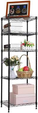 This is a metal storage rack that i built for my garage. Yohkoh Metal Wire Shelving Unit With 5 Shelves Standing Shelving Adjustable Shelves For Laundry Bathroom Kitchen Pantry Cupboard Black Amazon De Home Kitchen