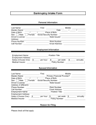 But, dealing with each one of it. Printable Bankruptcy Intake Form Legal Pleading Template