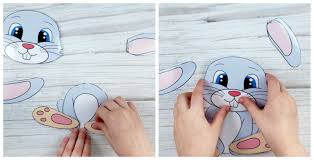 Toddlers and preschoolers will love making bunny art using water beads, paint and our free printable bunny template. Free Cut And Paste Bunny Rabbit Craft Simple Mom Project