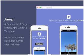 Jump Iphone App Website Template Iphone Apps Website Template Website Template Design
