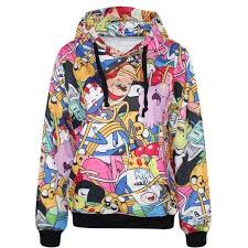 2xl Cartoon Print Kangaroo Pocket Hoodie 15 Liked On Polyvore Featuring Tops Hoodies Comic Hoodies Women Hoodies Sweatshirts Hoodie Print Hoodies Womens
