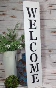 Welcome Sign Farmhouse Sign Vertical Sign Front Porch Etsy Porch Signs Front Porch Signs Farmhouse Signs