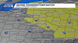 Severe Thunderstorm Watch in place for parts of Western Pa. Wednesday