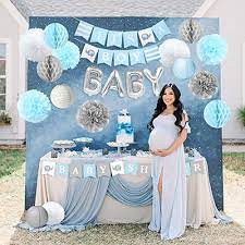 Baby Shower Decoraciones Para El Ninoes Un Nino Baby Shower Conoh Bebe Papel De Carta Globo Bebe Azul Bunting Y Papel De Seda Costura Y Manualidades Baetebangladesh Materiales
