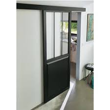 Porte Coulissante Atelier Noire 83cm Systeme En Applique Porte Coulissante Porte Coulissante Atelier Atelier Noir