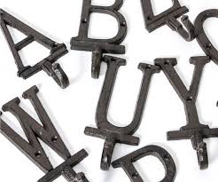 Old master, modern and contemporary prints, 19th and 20th drawings, antique maps. L Alphabet Letter Hook L Wall Hook Cast Iron