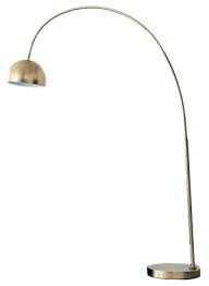 Black floor lamp with shade. Overarching Metal Shade Floor Lamp Brass Decorist