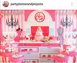 Birthday Cake Table Decoration Ideas At Home Barbie Theme Birthday Party Dessert Table And Decor Barbie Theme Barbie Birthday Party Birthday Party Desserts