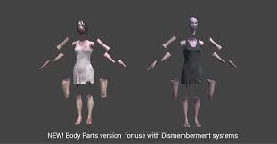 Female Zombie E Ad 3d Zombie Female Humanoids Characters Zombie Horror Monsters 3d Characters