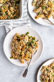 This classic tuna noodle casserole recipe combines tuna, egg noodles, cream of mushroom soup, peas, and cheddar cheese to i don't think they're terrible and i know that many a good casserole gets thrown together using cream of mushroom, cream of celery, or cream of chicken soup. Healthy Tuna Noodle Casserole Hummusapien