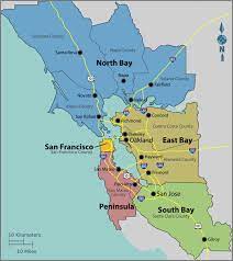 A Map Demarcating The Boundaries Of The Nine County Bay Area And The Five Subregions Within San Mateo County San Jose California San Rafael California