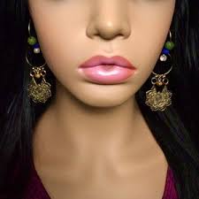 Bright Silver Hoops With "growing in the Vine" Silver Cross Charm in  Center.