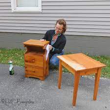 I'd love to update it with fresh paint and new hardware, but i've heard that you can't get good results painting over stain. How To Paint Wood Furniture Without Sanding H2obungalow