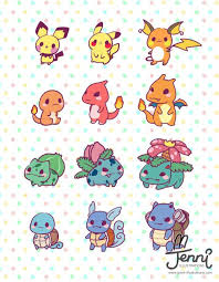 Voir plus d'idées sur le thème pokémon, dessin pokemon, pikachu. Jenni Illustrations Kawaii Starter Pokemon Evolution Follow Cute Pokemon Wallpaper Cute Doodles Cute Kawaii Drawings
