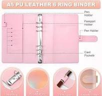 Amazon.com : Toplive A5 6 Ring Refillable Binder, PU Leather ...