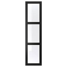 Undredal Door With Hinges Black Glass 19 5 8x76 3 4 Ikea Deur Glas Zwart Glas Scharnieren