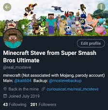 Because our childhood needed to be ruined! Minecraft Steve From Super Smash Bros Ultimate On Twitter Fucking Https T Co Oijzjxktzp Twitter