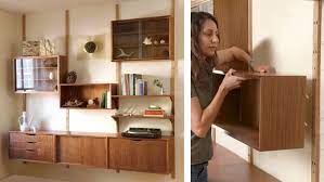 This shelf includes three tiers that are each 8 inches deep, making it excellent for larger items. Free Plan Mid Century Modular Wall Unit Finewoodworking