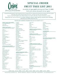 Fruit trees make wonderful additions to the landscape; Special Order Fruit Tree List 2011 Orchard Nursery