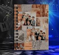 DI-Kraft Unruled Paper BTS Theme Graphic Printed Journal ...