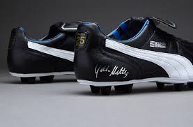 Puma king lothar matthäus fg (herre). Puma King Lothar Matthaus Fg Mens Boots Firm Ground Black Puma Silver Blue