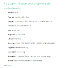 Are You A Top Or A Bottom According To Your Sign Horoscope Signs Taurus Different Zodiac Signs Zodiac Sign Facts