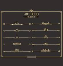 Black And Gold Art Deco Border Art Deco Border 10 Set Vector Image On Vectorstock In 2020 Art Deco Borders Art Nouveau Wallpaper Art Nouveau