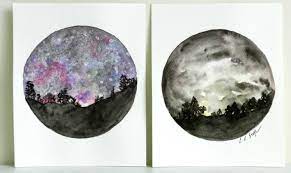 How To Paint A Night Sky In Watercolor Two Tutorials (plus check out the crayons she used in the video!) how to paint a night sky in watercolor