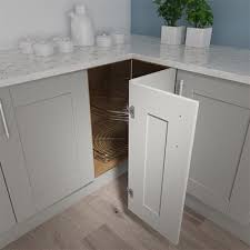 A blind corner is the space that is created where two perpendicular lines of cabinets meet. L Shaped Corner Units Kitchen Units Diy Kitchens