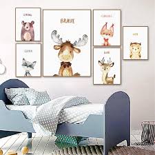 Pastel room baby room neutral baby yellow striped rug graphic patterns home decor trends black white stripes carpet runner modern rugs. Watercolor Animals Quotes Posters And Prints Gender Neutral Nursery Wall Art Canvas Painting Baby Room Decor Baby Shower Gifts Painting Calligraphy Aliexpress