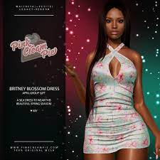 Britney Blossom Dress April 2023 Group Gift by Pink Cream Pie | Teleport  Hub - Second Life Freebies