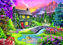 Manufactured in the united states, white mountain puzzles quality improves every year. Trefl 500 Piece Adult Large Woodland Seclusion Mountain Scenery Jigsaw Puzzle Spielzeug Gamersjo Com