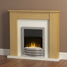 This sturdy electric fireplace tv stand offers a classic look and a 5000 btu powerful heating system to make the. Bemodern Dewsbury Oak Surround Chrome Electric Fire Flat Wall Fireplace Suite Ebay