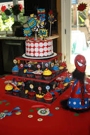 Catchmyparty cute spiderman centerpieces for table. Decoration Spiderman Birthday Party Novocom Top