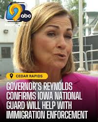 Iowa Governor Kim Reynolds said The National Guard is preparing for a  mission supporting Immigration and Customs Enforcement, according to The  Gazette. Read more here: https://tinyurl.com/449rzp9h