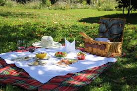 To picnic, to have a picnic. Sommer Picknick Landhaus Ettenbuhl